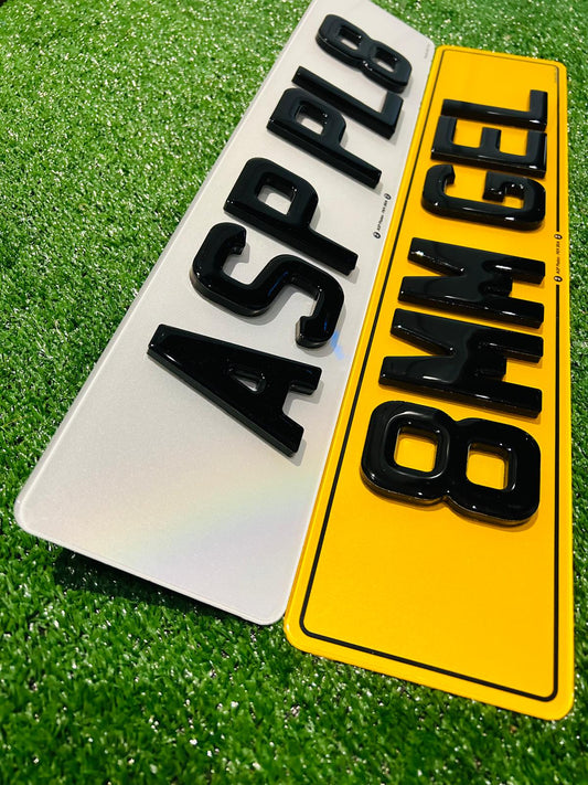 8mm Gel Road Legal Replacement Number Plates