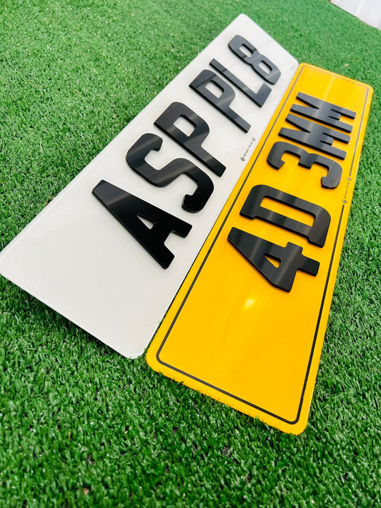 4D 3mm Road Legal Replacement Number Plates