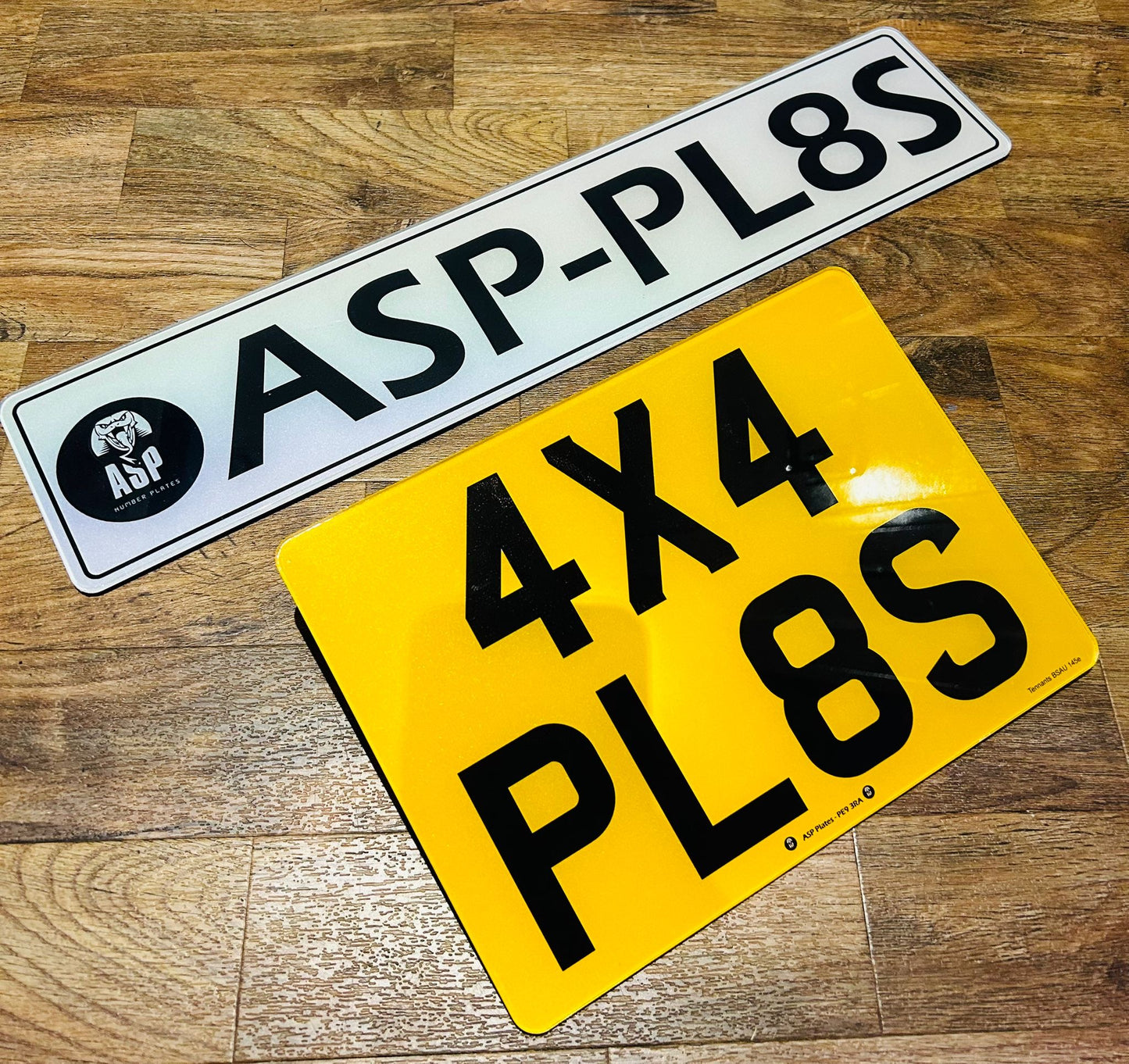 4x4 Rear with Standard Sized Front Road Legal Replacement Number Plates