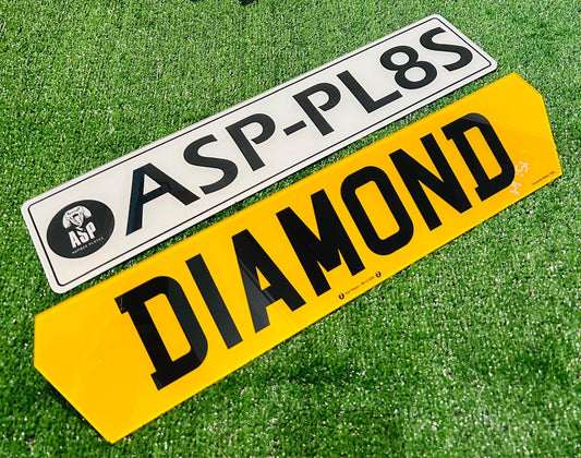 Diamond (Lamborghini Style) Road Legal Replacement Number Plates