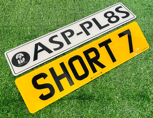 Short 7 Road Legal Replacement Number Plates