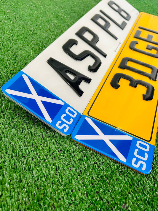 SCO Gel Badge Road Legal Replacement Number Plates