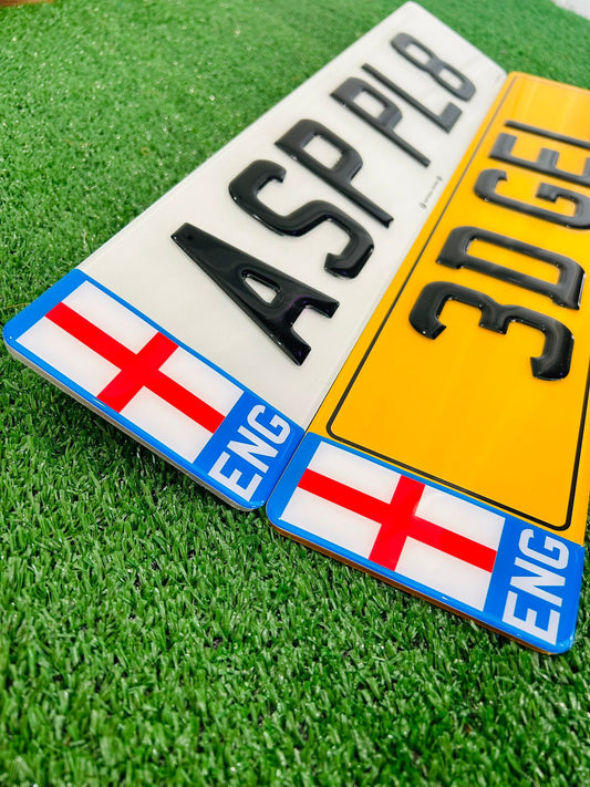 ENG Gel Badge Road Legal Replacement Number Plates