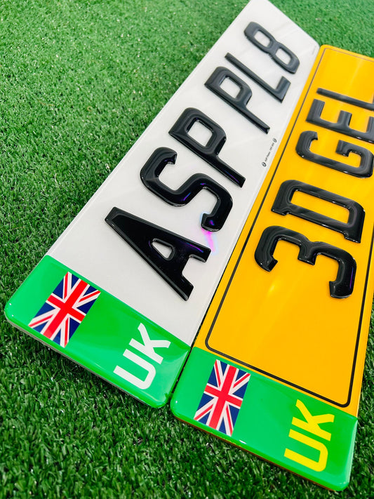 Electric Vehicle - UK Gel Badge Road Legal Replacement Number Plates