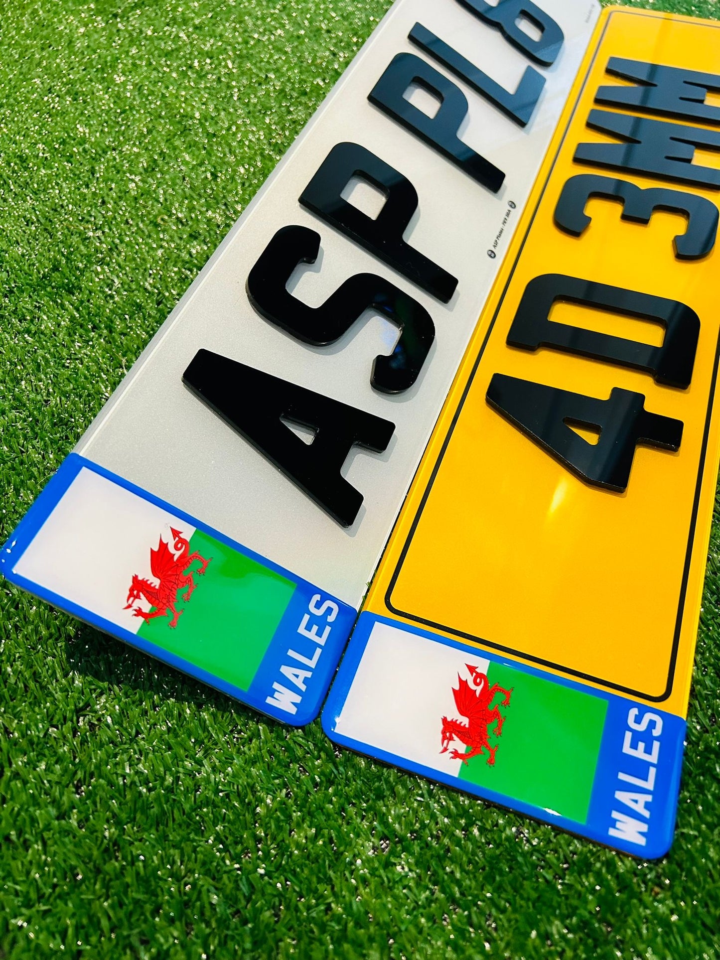 WALES Gel Badge Road Legal Replacement Number Plates