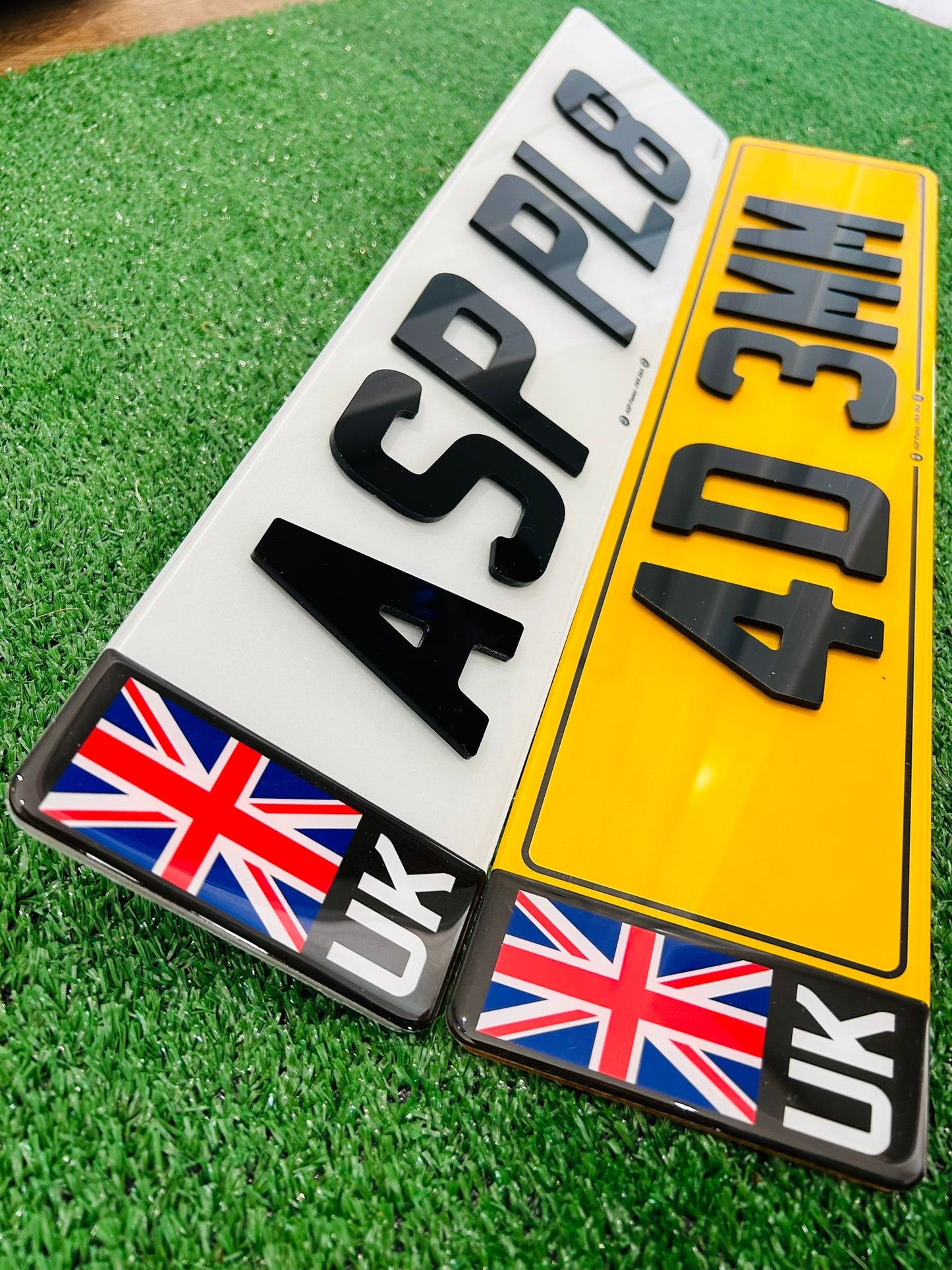 UK (Black) Gel Badge Road Legal Replacement Number Plates