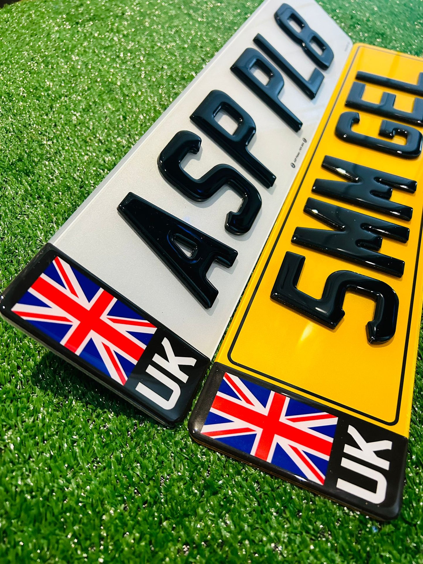 UK (Black) Gel Badge Road Legal Replacement Number Plates